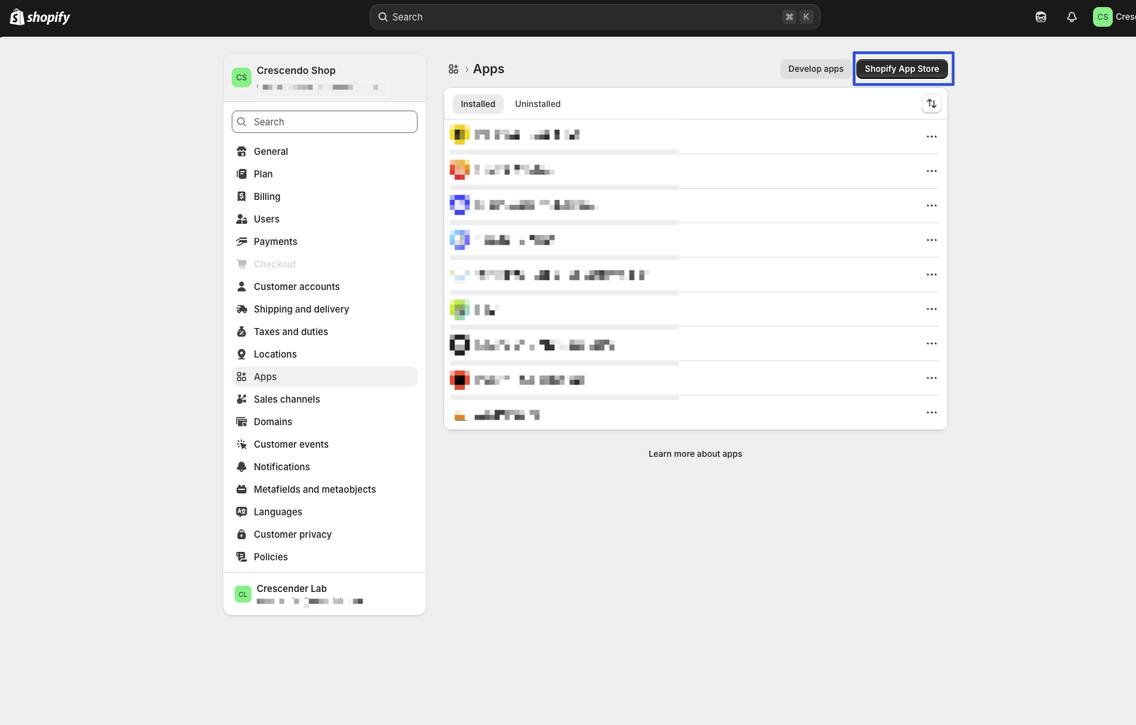 Shopify App Store 入口